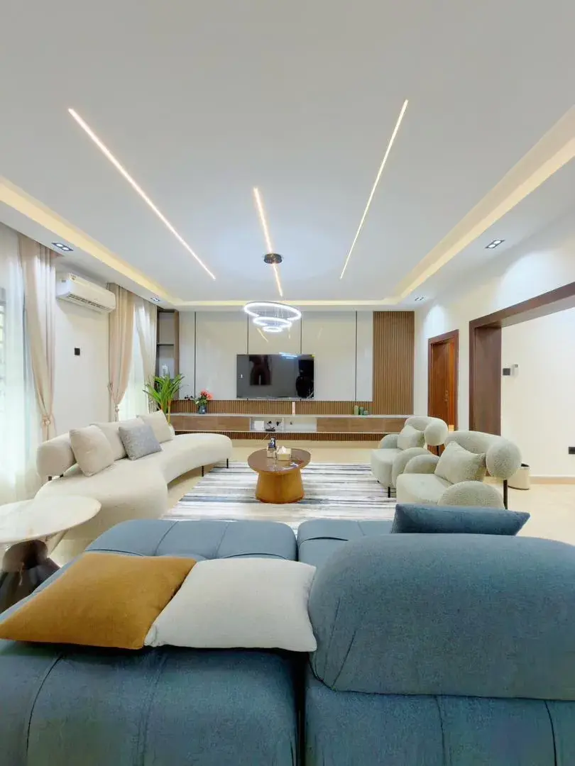 Living room at Paris 2-Bedroom · Serviced Apartment in Utako, Abuja