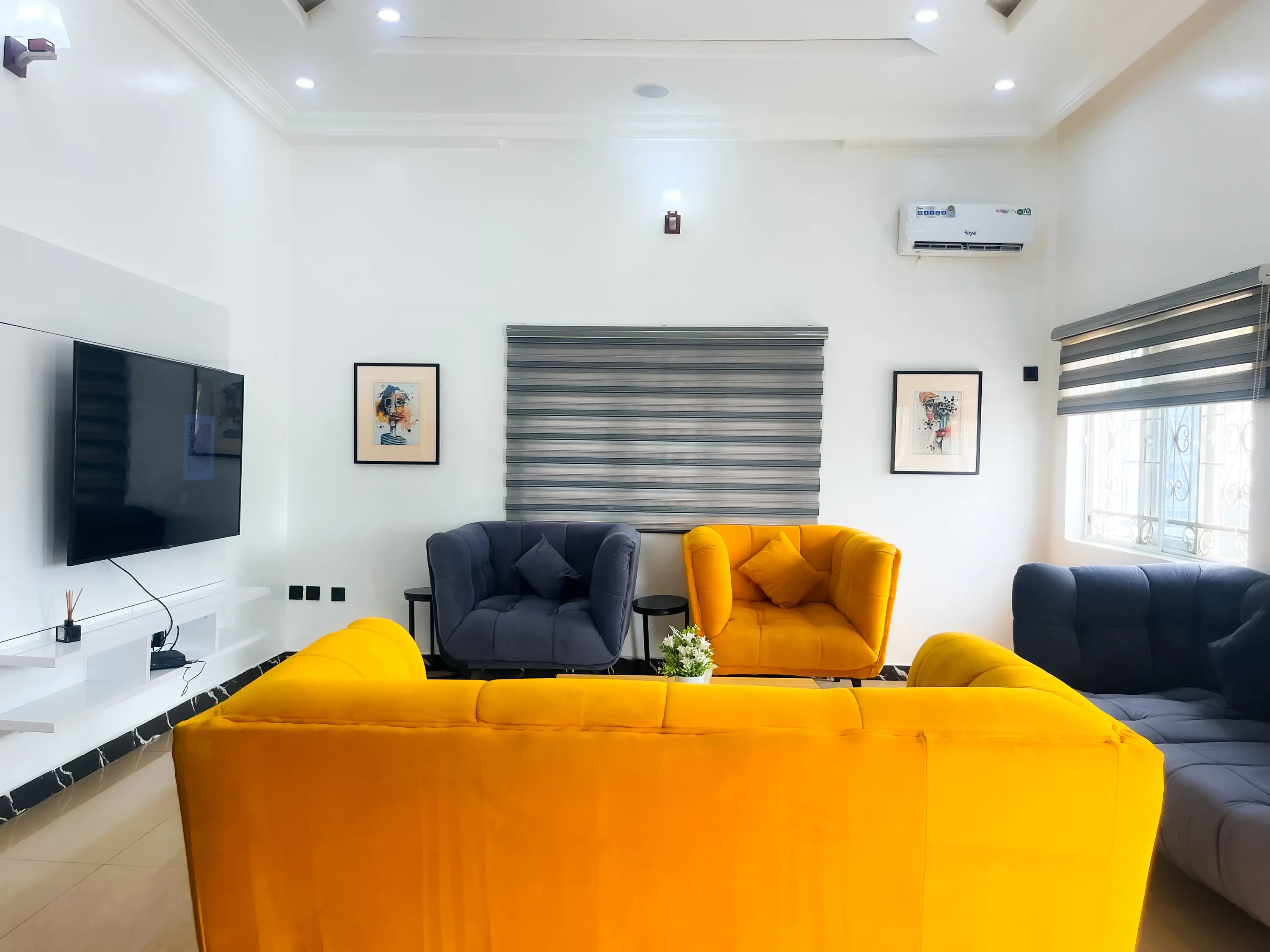 Living area at The Suncity Villa | 5 Bedroom Full Villa in Suncity Estate, Abuja